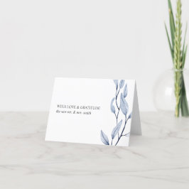 Ethereal Blue | Chic botanic danke Feiertagskarte