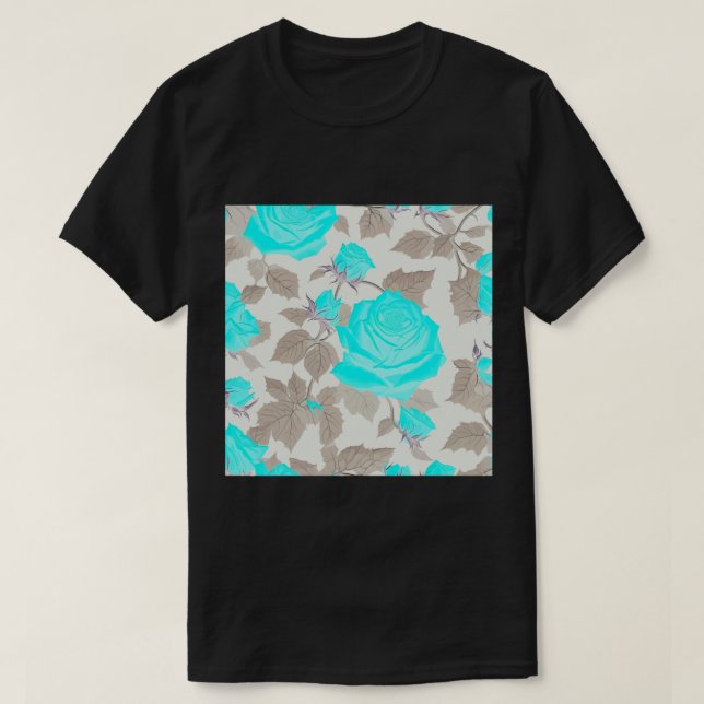 Ethereal Blue Ghost Rose V1 T-Shirt (Design vorne)