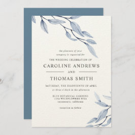 Ethereal Blue | Hochzeit von eleganten botanischen Einladung
