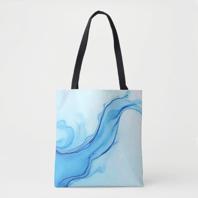 Ethereal Blue Liquid Art Wirbel (Vorderseite)