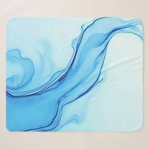 Ethereal Blue Liquid Art Wirbel Sherpadecke