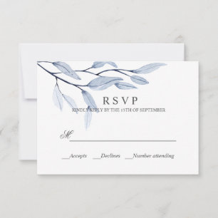 Ethereal Blue WEDING RESPONSE UAWG RSVP Karte