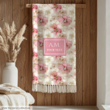 Ethereal Blush & Gold Elegante Namensdecke