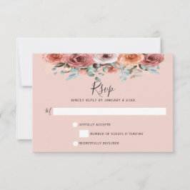 Ethereal Blush Peach & Blue Minze Bläschen UAWG RSVP Karte