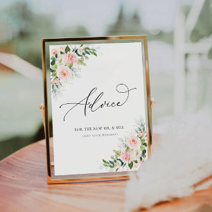 Ethereal Blush Pink Roses Ratschlag Unterschrift Sockelschild