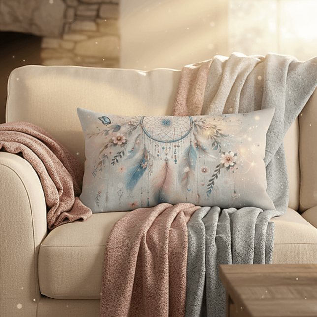 Ethereal Boho Dreamcatcher Lendenkissen (Ethereal Boho Dreamcatcher Lumbar Pillow)