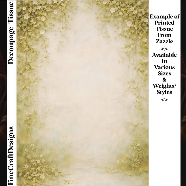 Ethereal Botanical Background FH7 Decoupage Seidenpapier (Von Creator hochgeladen)