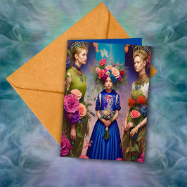 Ethereal Bridesmaid Vorschlag Danke Fantasy AI Karte