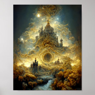 Ethereal Burg 10 Fantasy Art Poster