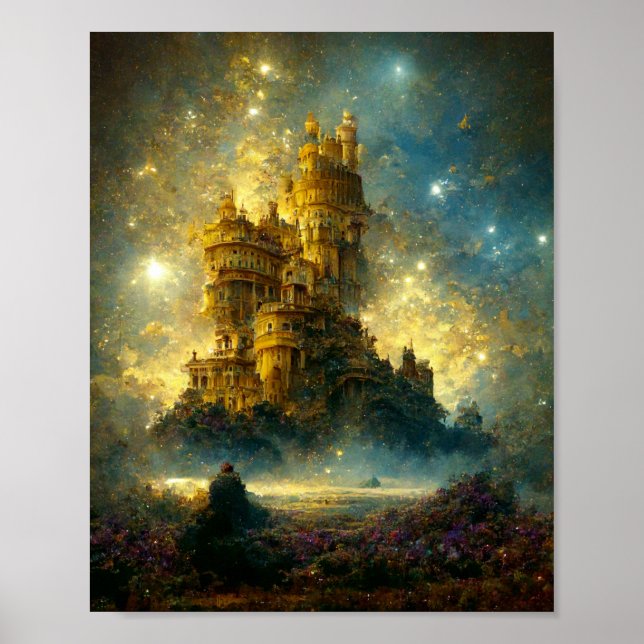Ethereal Burg 9 Fantasy Art Poster (Vorne)