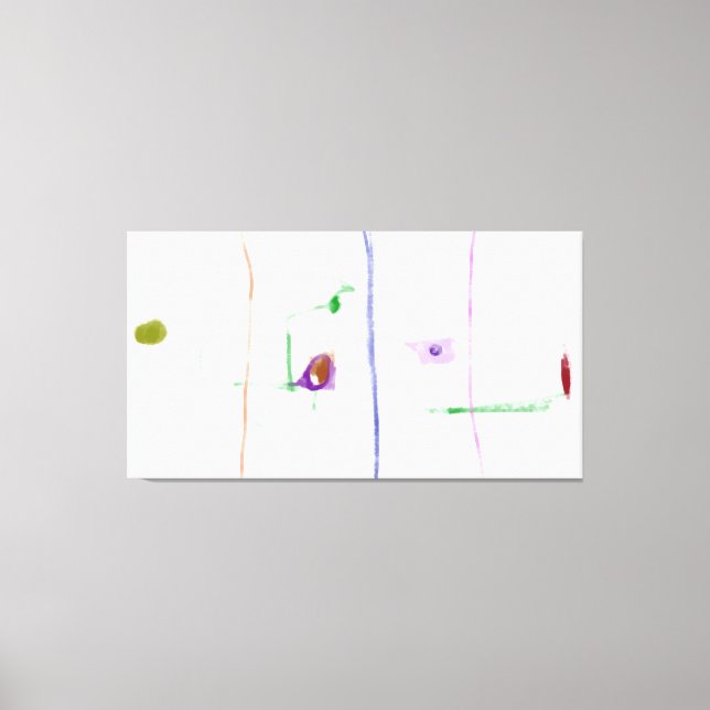 Ethereal Connections  Minimalist Pastel Abstract A Leinwanddruck (Vorderseite)