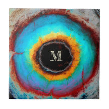 Ethereal Cosmic Eye Monogram Lebendige Abstrakte K