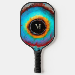 Ethereal Cosmic Eye Monogram Lebendige Abstrakte K Pickleball Schläger