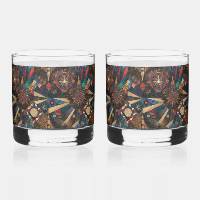 Ethereal Cyan "Ancient Indigenous Chronicles" Drin Whiskyglas (Vorderseite)