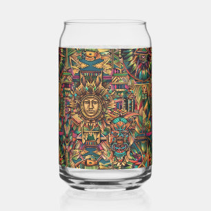 Ethereal Cyan "Vibrant Historisches Emblem" Glas T