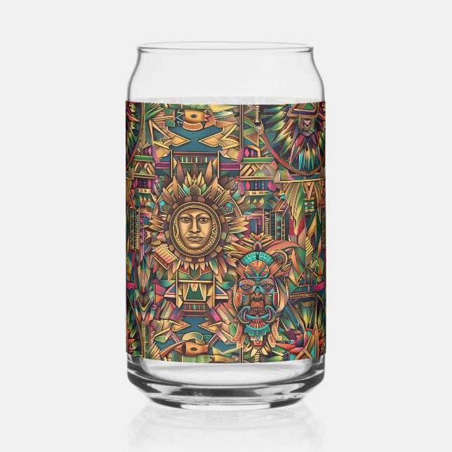 Ethereal Cyan "Vibrant Historisches Emblem" Glas T (Vorderseite)