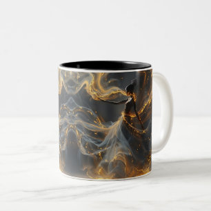 Ethereal Dance of Light, Enchanting Art, Gift for Zweifarbige Tasse