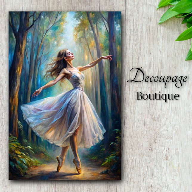 Ethereal Dancer Decoupage Seidenpapier (Ethereal Dancer Forest Ballet Decoupage Tissue Paper)