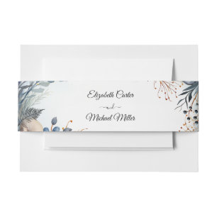 Ethereal Delicate Watercolor Serene Foliage Einladungsbanderole