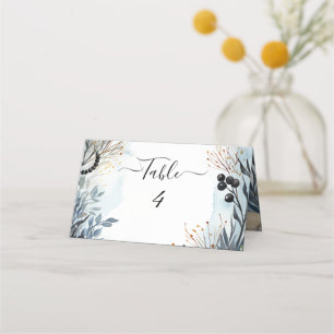 Ethereal Delicate Watercolor Serene Foliage Platzkarte