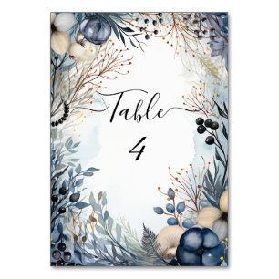 Ethereal Delicate Watercolor Serene Foliage Tischnummer
