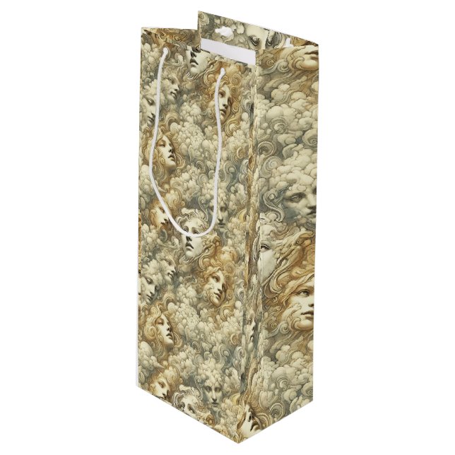 Ethereal Drift - Gothic Viktorianisch Geschenktüte Für Weinflaschen (Vorderseite Schrägansicht)