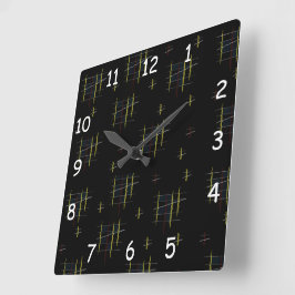 Ethereal Echoes Quadratische Wanduhr