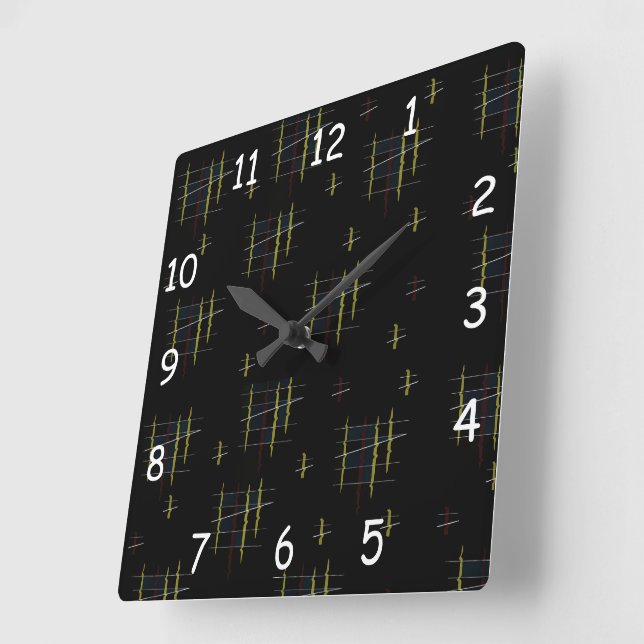 Ethereal Echoes Quadratische Wanduhr (Winkel)