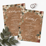 Ethereal Elegance Clay Programm<br><div class="desc">Stellen Sie Ihrer Zeremonie eine wunderschön gestaltete Touch mit unserem Ethereal Elegance Hochzeitsprogramm vor. Dieses Programm wurde entwickelt, um den kohärenten Stil unserer Kernhochzeit-Suite zu ergänzen, bietet unser charakteristisches boho Aquarell Blumendesign, das jedes Detail in natürlicher Schönheit umhüllt. Erhältlich in klassischen weißen und fünf Aquarelltexturen - Ethereal Veil, Sage Whisper,...</div>