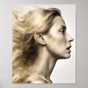 Ethereal Elegance: Ein Portrait der Emotion Poster