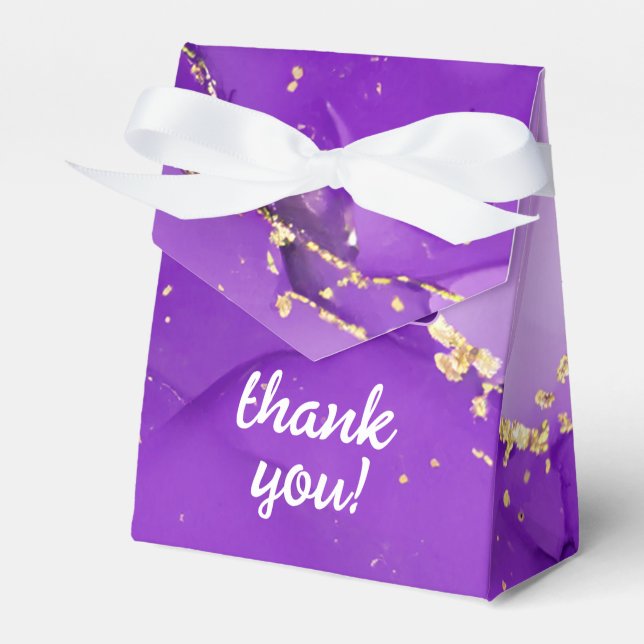 Ethereal Elegance: Lila geode-Inspiriert Hochzeit Geschenkschachtel (Vorderseite)