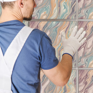 Ethereal Elegance Marble Swirl Keramik Tile Fliese