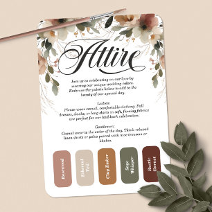 Ethereal Elegance Wedding Dress Code Palette Begleitkarte
