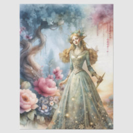 Ethereal Enchanted Heavenly Princess Decoupage Seidenpapier