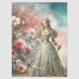 Ethereal Enchanted Heavenly Princess Decoupage Seidenpapier