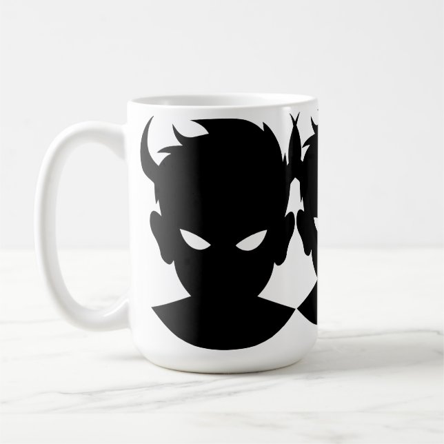 Ethereal-Enigma: Demon Boy Illustration Kaffeetasse (Links)