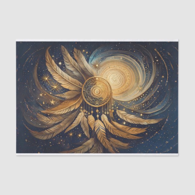 Ethereal Escapes, Golden Dreamcatcher Starshine Seidenpapier (Vorderseite)
