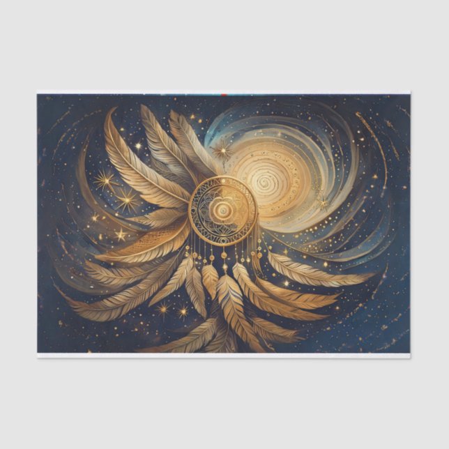 Ethereal Escapes, Golden Dreamcatcher Starshine Seidenpapier (Vorderseite)