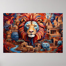 Ethereal Essence: Afrikanische Träume Portrait Mot Poster