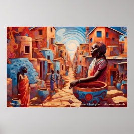 Ethereal Essence: Afrikanische Träume Portrait Mot Poster