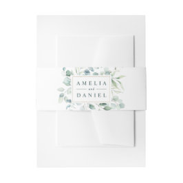 Ethereal Eukalyptus Gold Rahmen Greenerity Wedding Einladungsbanderole