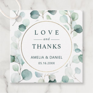 Ethereal Eukalyptus Greenerity Wedding Vielen Dank Geschenkanhänger