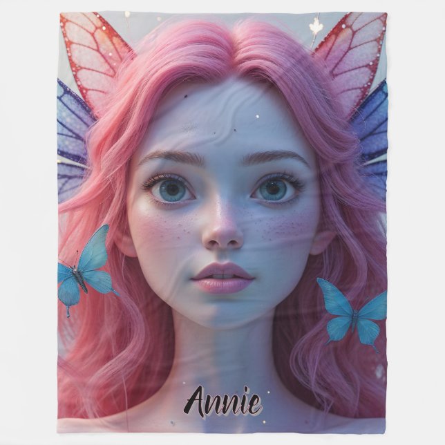 Ethereal Fairy Girl: Fleece Blanket (Vorderseite)