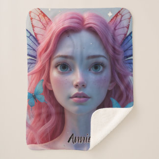 Ethereal Fairy Girl: Sherpa Blanket Sherpadecke