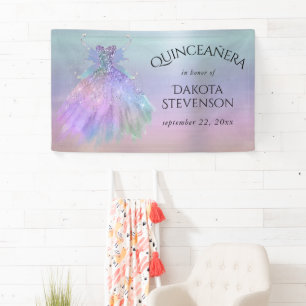 Ethereal Fairy Gown   Rainbow Ombre Pastel Sheen Banner