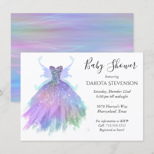 Ethereal Fairy Gown   Rainbow Ombre Pastel Sheen Einladung