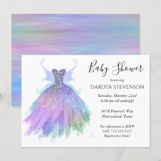 Ethereal Fairy Gown | Rainbow Ombre Pastel Sheen Einladung