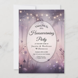 Ethereal Fairy Lights Forest Housewarming Party Einladung