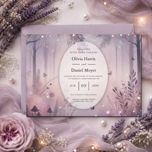 Ethereal Fairy Lights Forest Wedding Einladung (Von Creator hochgeladen)