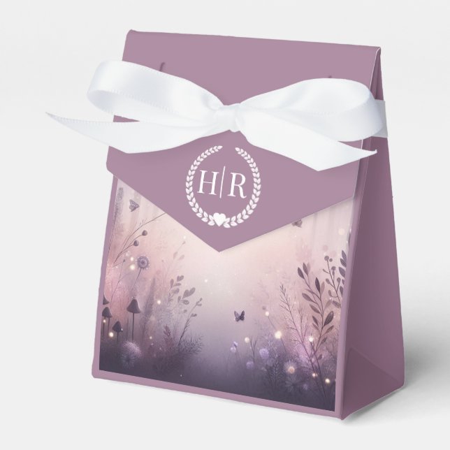 Ethereal Fairy Lights Forest Wedding Geschenkschachtel (Vorderseite)